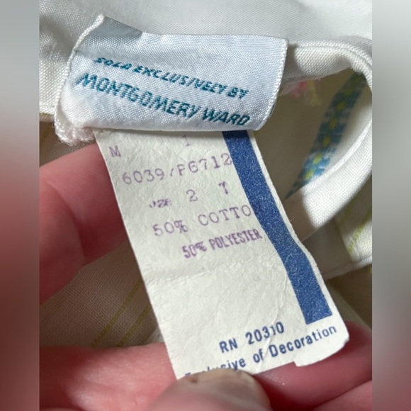 Vintage Little Miss Brent Floral Dress Size 2T Dainty Flower Stripes 1950s - Picture 4 of 6